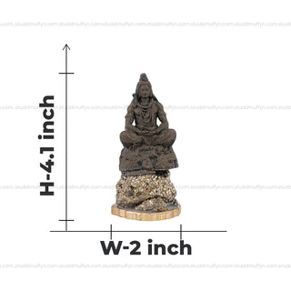 Lord Shiva on Pyrite Geode I Miniature Series