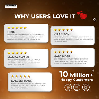 Lord Vishwakarma Pyrite Plate [Rectangle Plate]