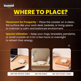 Lotus Bloom Selenite Coaster