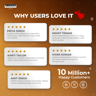 Lotus Wishlist Vase with Pyrite Geode