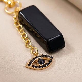 Obsidian Bar + Black Eye Keychain