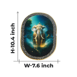Majestic White Elephant Pyrite Plate [ Rounded Rectangle ]