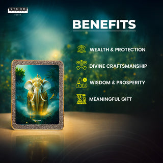 Majestic White Elephant Pyrite Plate [ Rectangle Shape ]