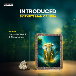 Majestic White Elephant Pyrite Plate [ Rectangle Shape ]