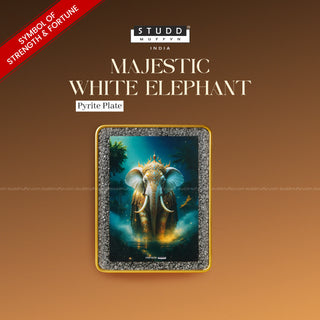 Majestic White Elephant Pyrite Plate [ Rectangle Shape ]