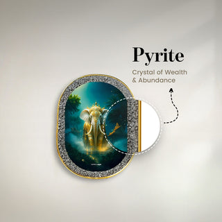 Majestic White Elephant Pyrite Plate [ Rounded Rectangle ]