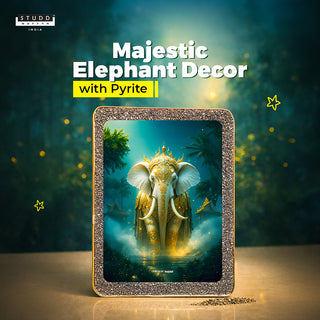 Majestic White Elephant Pyrite Plate [ Rectangle Shape ]