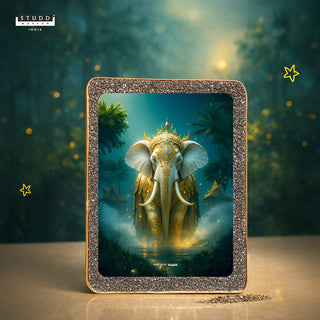 Majestic White Elephant Pyrite Plate [ Rectangle Shape ]