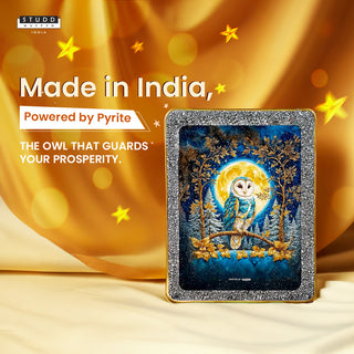 Moonlit Pyrite Owl [Rectangle Plate]