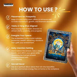 Moonlit Pyrite Owl [Rectangle Plate]