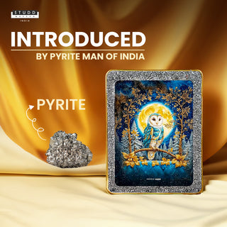 Moonlit Pyrite Owl [Rectangle Plate]
