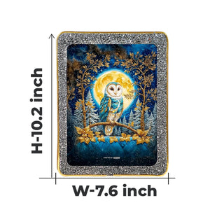Moonlit Pyrite Owl [Rectangle Plate]