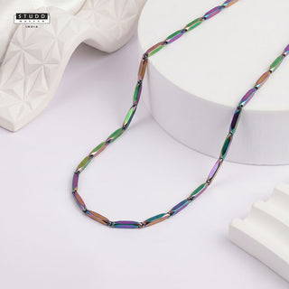 Multi-Coloured Rice Chain 3MM