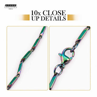 Multi-Coloured Rice Chain 3MM