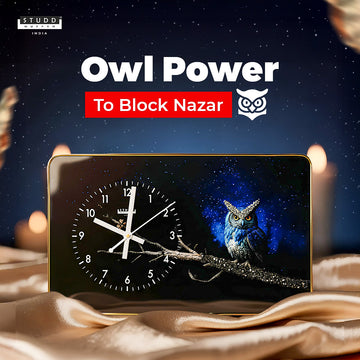 Nazar Protection Owl Wall Clock