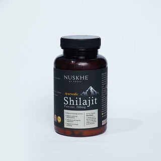 Nuskhe by Paras Ayurvedic Shilajit Pure Ext. 500mg for Men and Women -60 Veg Capsules