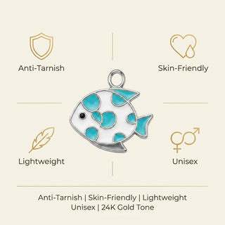 Ocean Fish Pendant - 24K Gold Tone