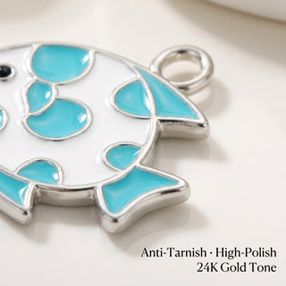 Ocean Fish Pendant - 24K Gold Tone