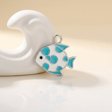 Ocean Fish Pendant -Silver Toned