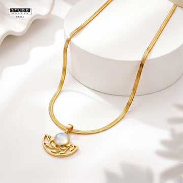 Opalite Calm Pendant - 24K Gold Plated
