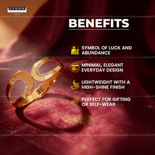 Opéra Gold Cuff - 18K Gold Tone Plated Bracelet