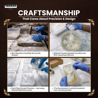 Peacock Aura Shuddhi Selenite Plate