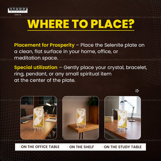 Peacock Aura Shuddhi Selenite Plate