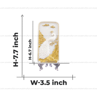 Peacock Aura Shuddhi Selenite Plate
