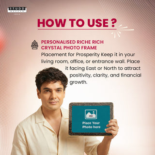 Personalised Richie Rich Crystal Photo Frame [Rectangle Shape]