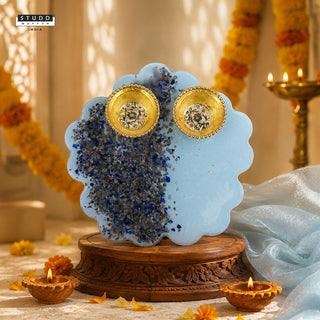 Floral Lapis Lazuli Pooja Thali