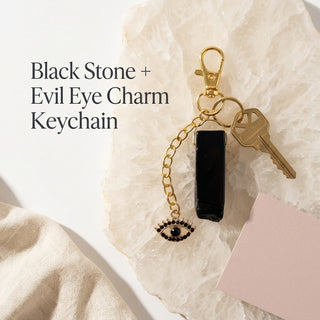 Obsidian Bar + Black Eye Keychain