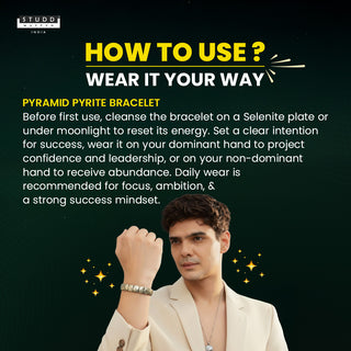 Pyramid pyrite bracelet
