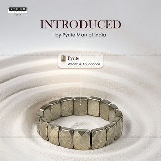 Pyramid pyrite bracelet