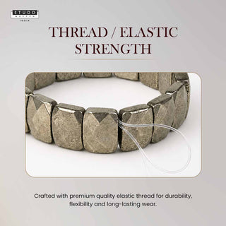 Pyramid pyrite bracelet