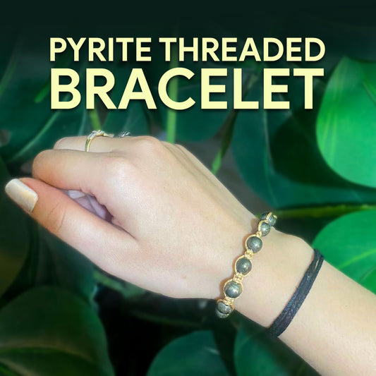 Pyrite Threaded Bracelet (Adjustable)