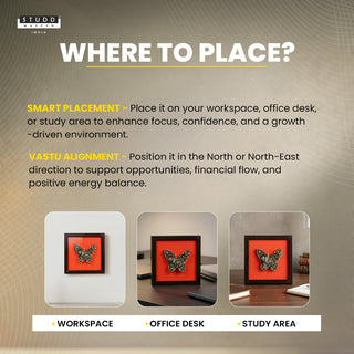 Pyrite 3D Angel-Butterfly Wall Art [Complementary Wooden Frame]