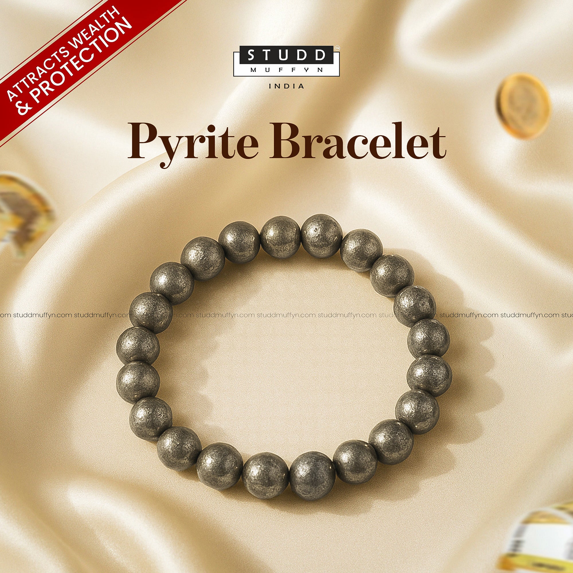 Pyrite Stone Healing Bracelet – Studd Muffyn