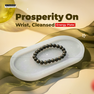 Pyrite Bracelet With Selenite Recharging Plate