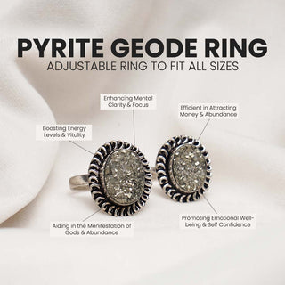 Pyrite Geode Ring