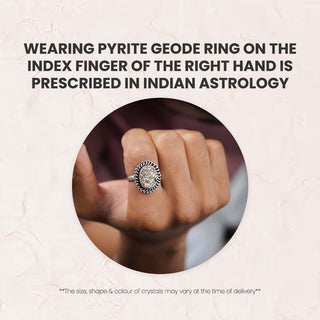 Pyrite Geode Ring