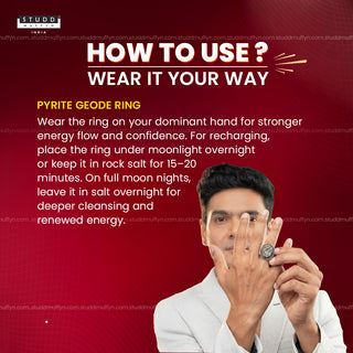 Pyrite Geode Ring