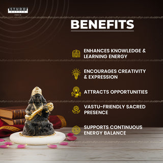 Pyrite Goddess Saraswati on Selenite Coaster I Miniature Series