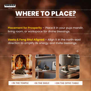 Pyrite Nandi Ji on Selenite Base