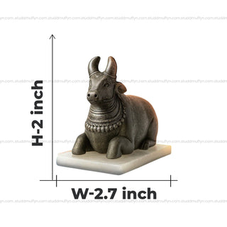 Pyrite Nandi Ji on Selenite Base