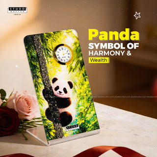 Pyrite Panda Table Clock