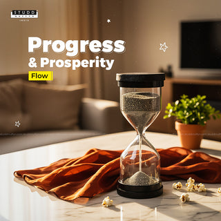 Pyrite Prosperity Flow Hourglass – Classic (40×100 mm)