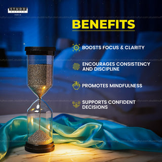 Pyrite Prosperity Flow Hourglass – Classic (40×125 mm)