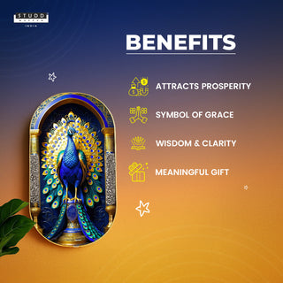 Pyrite–Lapis Peacock Frame [ Capsule Shape ]