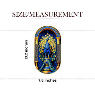 Pyrite–Lapis Peacock Frame [ Capsule Shape ]