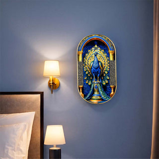 Pyrite–Lapis Peacock Frame [ Capsule Shape ]
